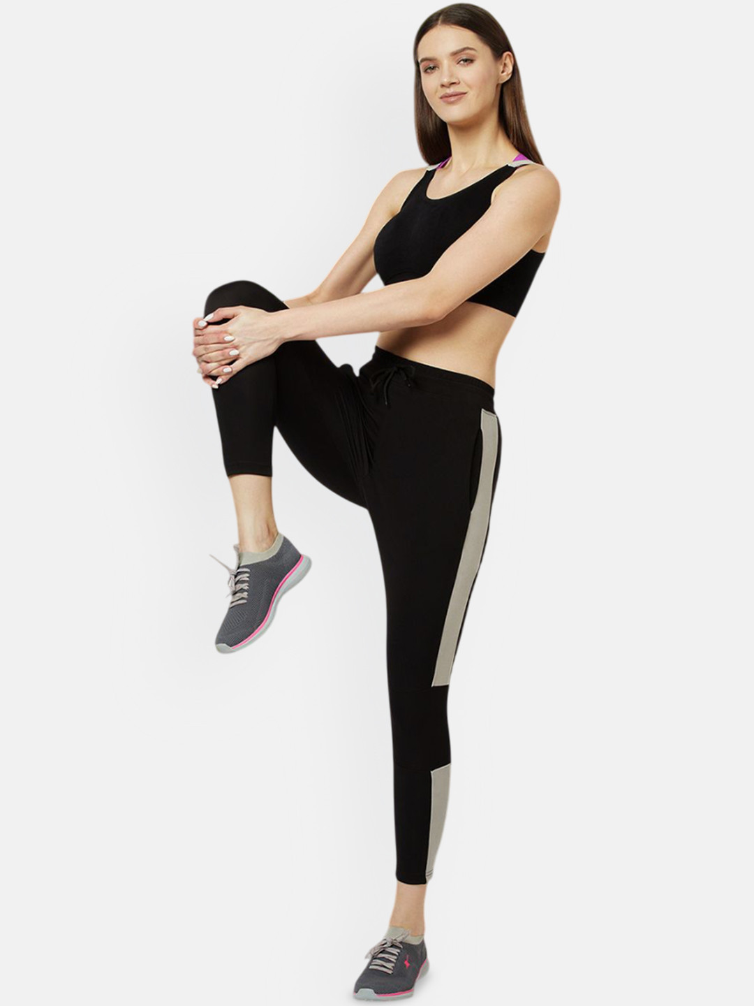 Unicus Apparel Striped Rapid-Dry Gym Tights