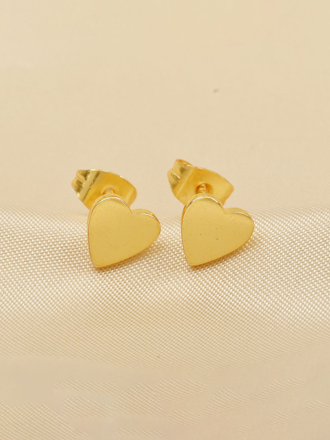 La Vita Gold Plated Heart Shaped Studs