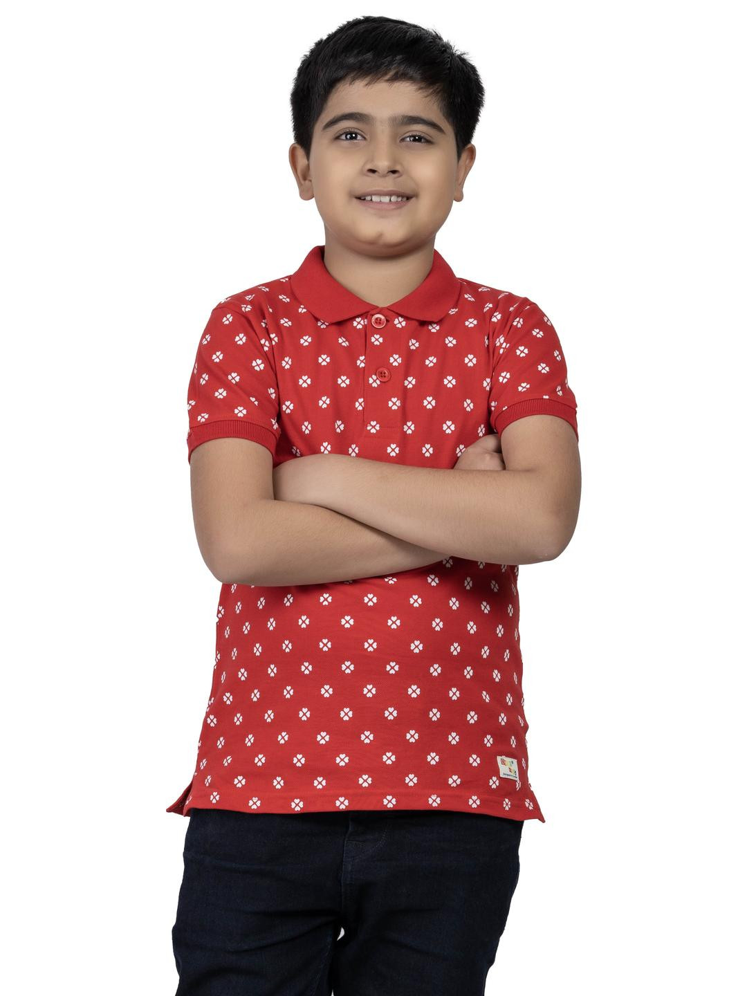 DIEGO FELIPE Boys Red Tshirts