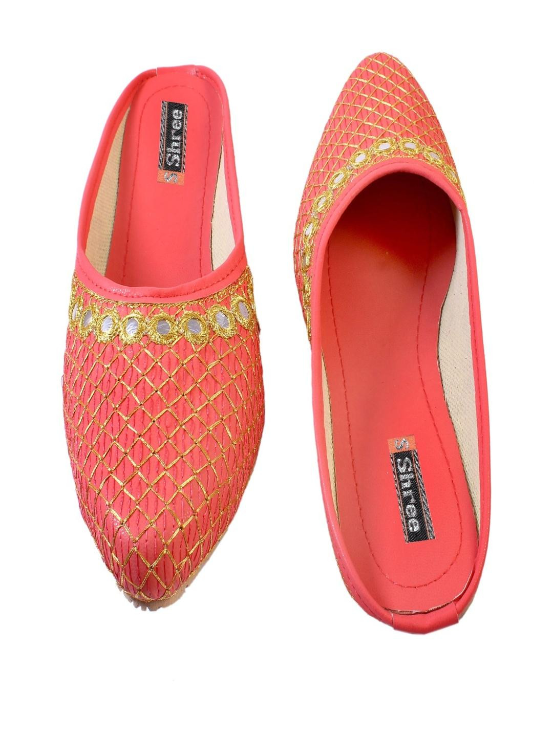 SHREE OL Red Synthetic Flip Flops