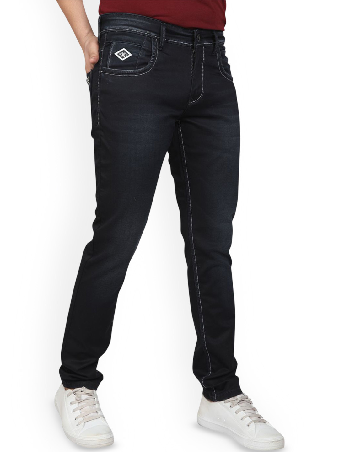MAD-O-WHAT Men Regular Fit Mid-Rise Light Fade Stretchable Jeans