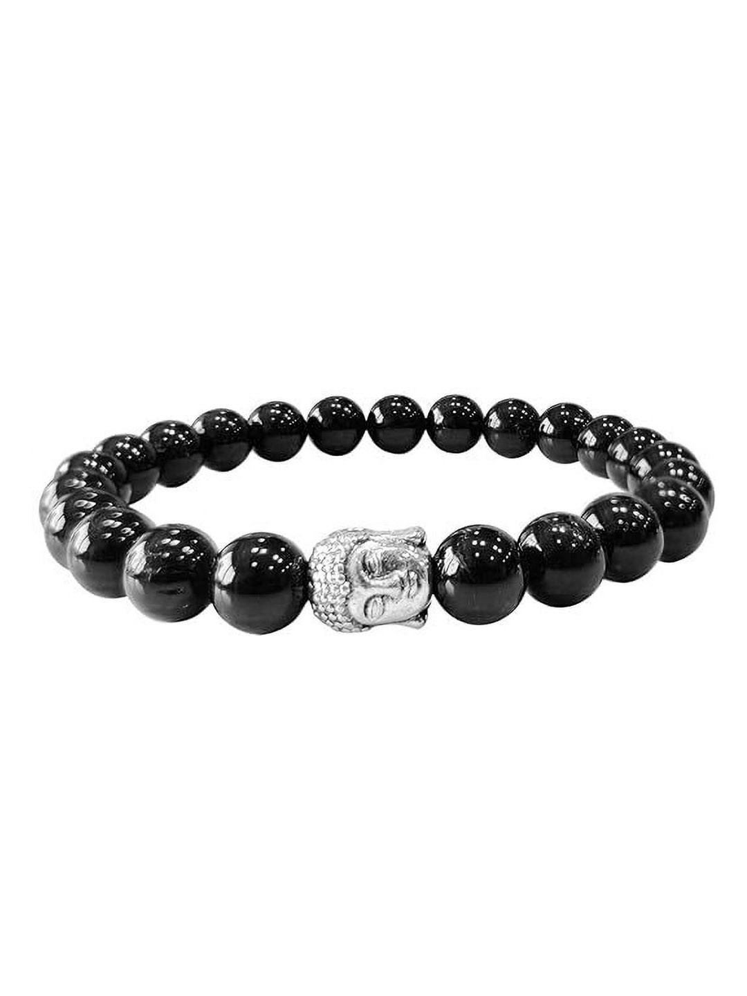 VIBESLE Unisex Obsedian Buddha Crystals Bracelet
