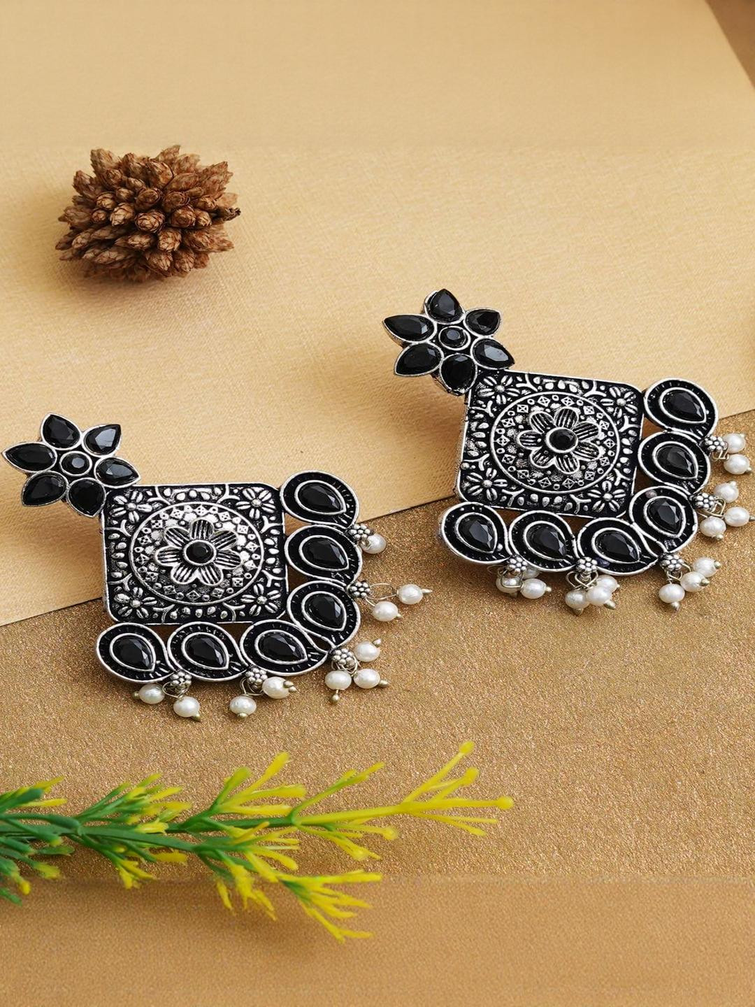 Privaanshi Silver-Plated Brass Earrings