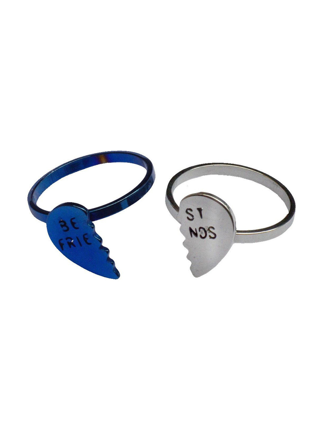 Sullery Set Of 2 Broken Heart Shaped Finger Rings