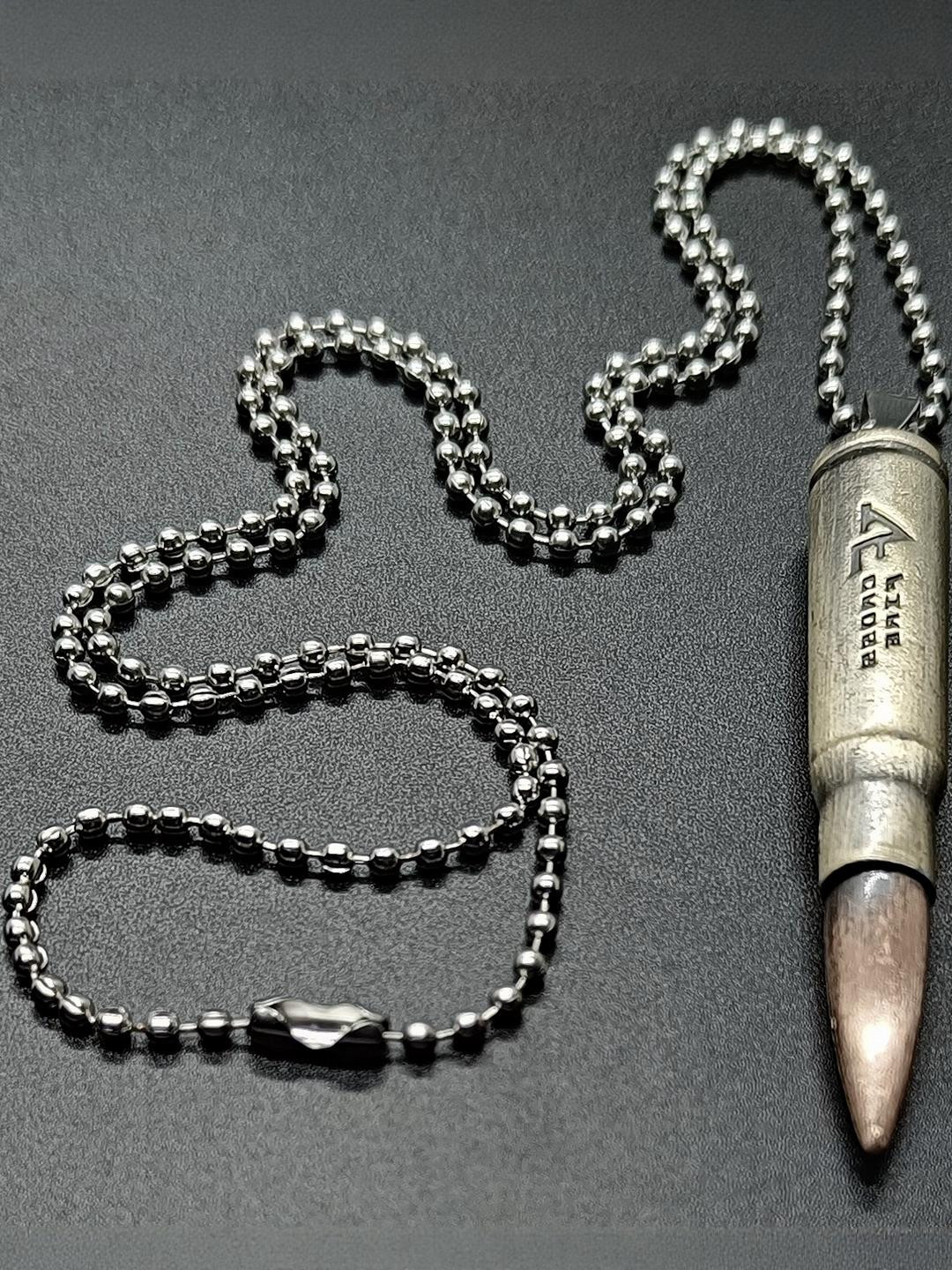 Dynamic Retail Global Men Silver Plated Casual Bullet Chain