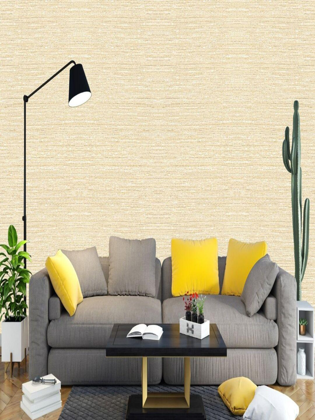 Light Beige Textured Wallpaper