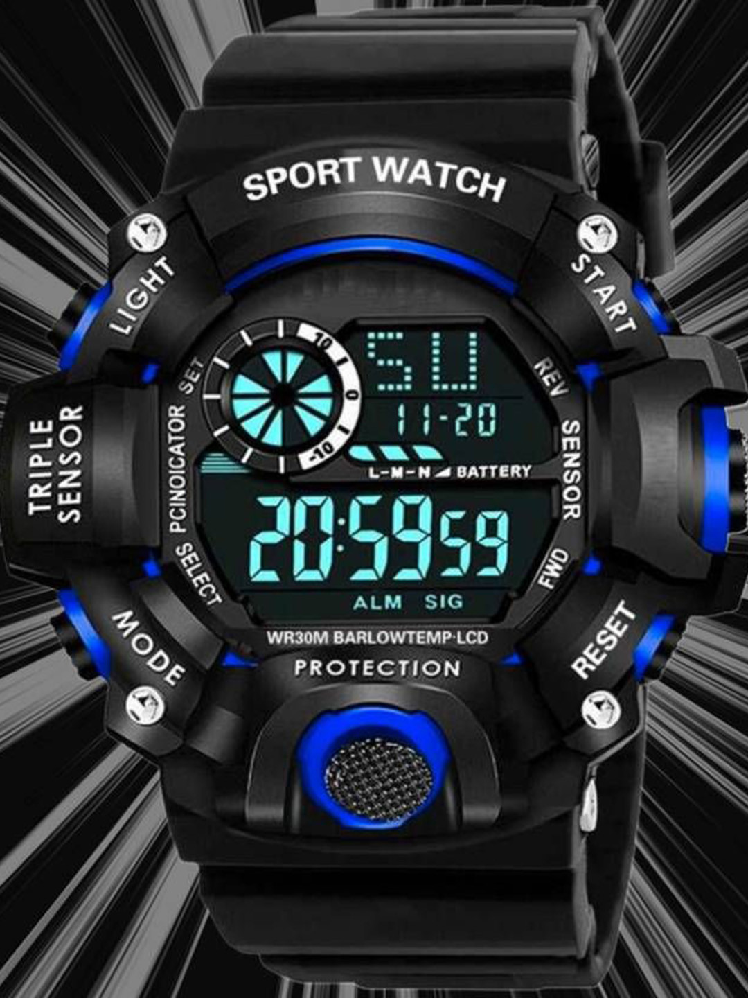 Hala Men Dial & Straps Digital Watch Blue-SSA-2
