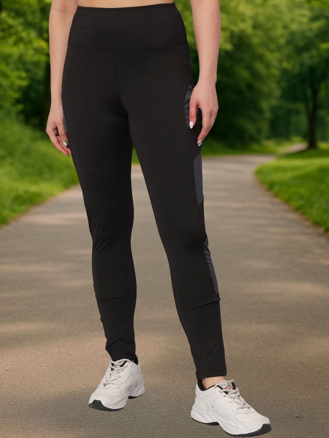 Unicus Apparel Colour-Blocked Ankle Length Tights