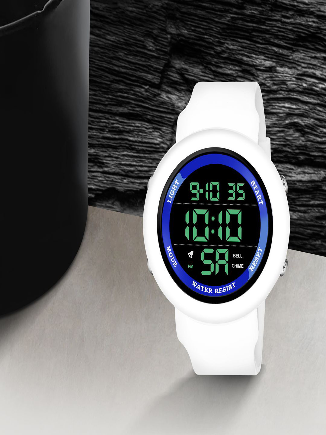 Hala Men Aluminium Dial & Straps Digital Watch Blue-RING-WHITE-BEN-2022