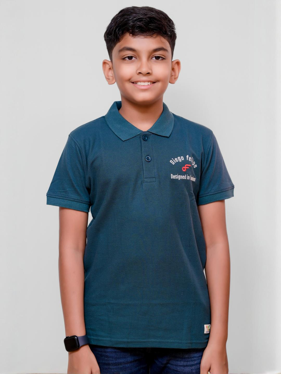 DIEGO FELIPE Boys Blue Tshirts