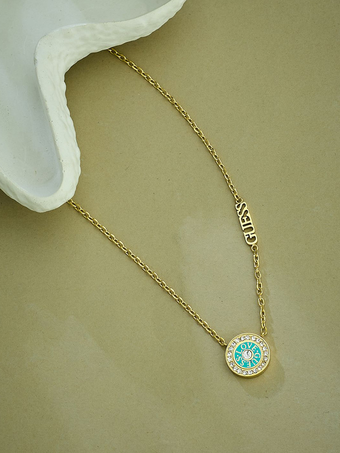 GUESS Women Love Gold-Plated Stainless Steel Necklace