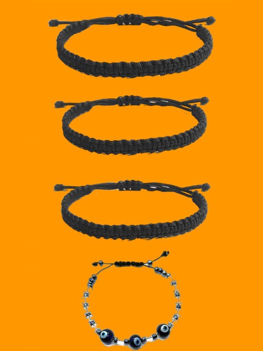 Dynamic Retail Global Men4 Piece Handcrafted Wraparound Bracelet