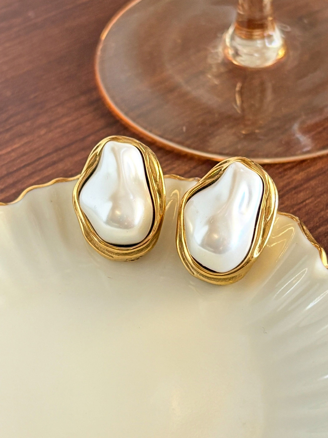 Amossh Prina 18k Gold Plated Waterproof Earrings