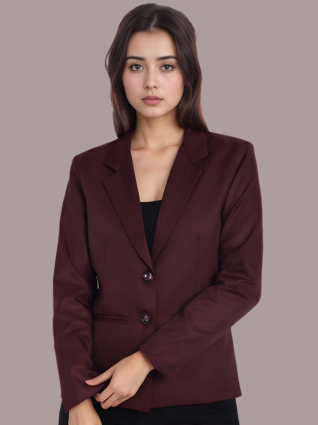 Rocksy Long Sleeve Single Breasted Blazer