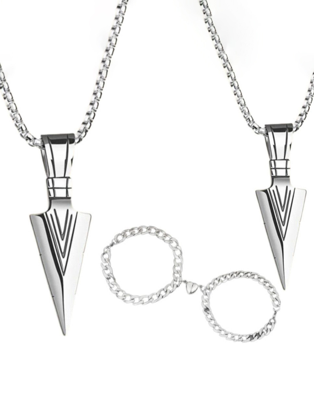 Teeragaj Arrow-Charm Couple Jewellery Set