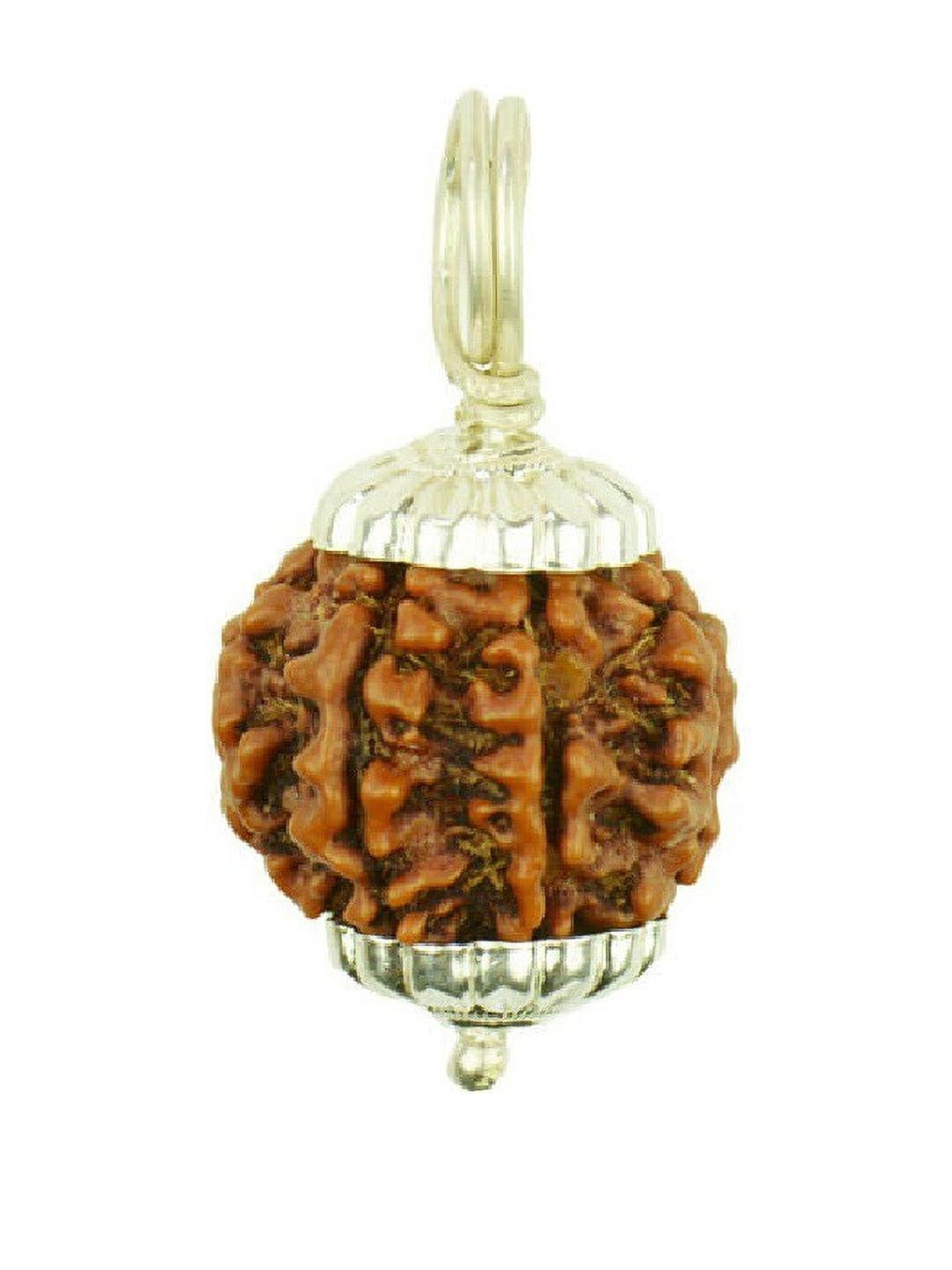Divine souvenirs Unisex Brown Color Wood Alloy Circular Ethnic Pendants