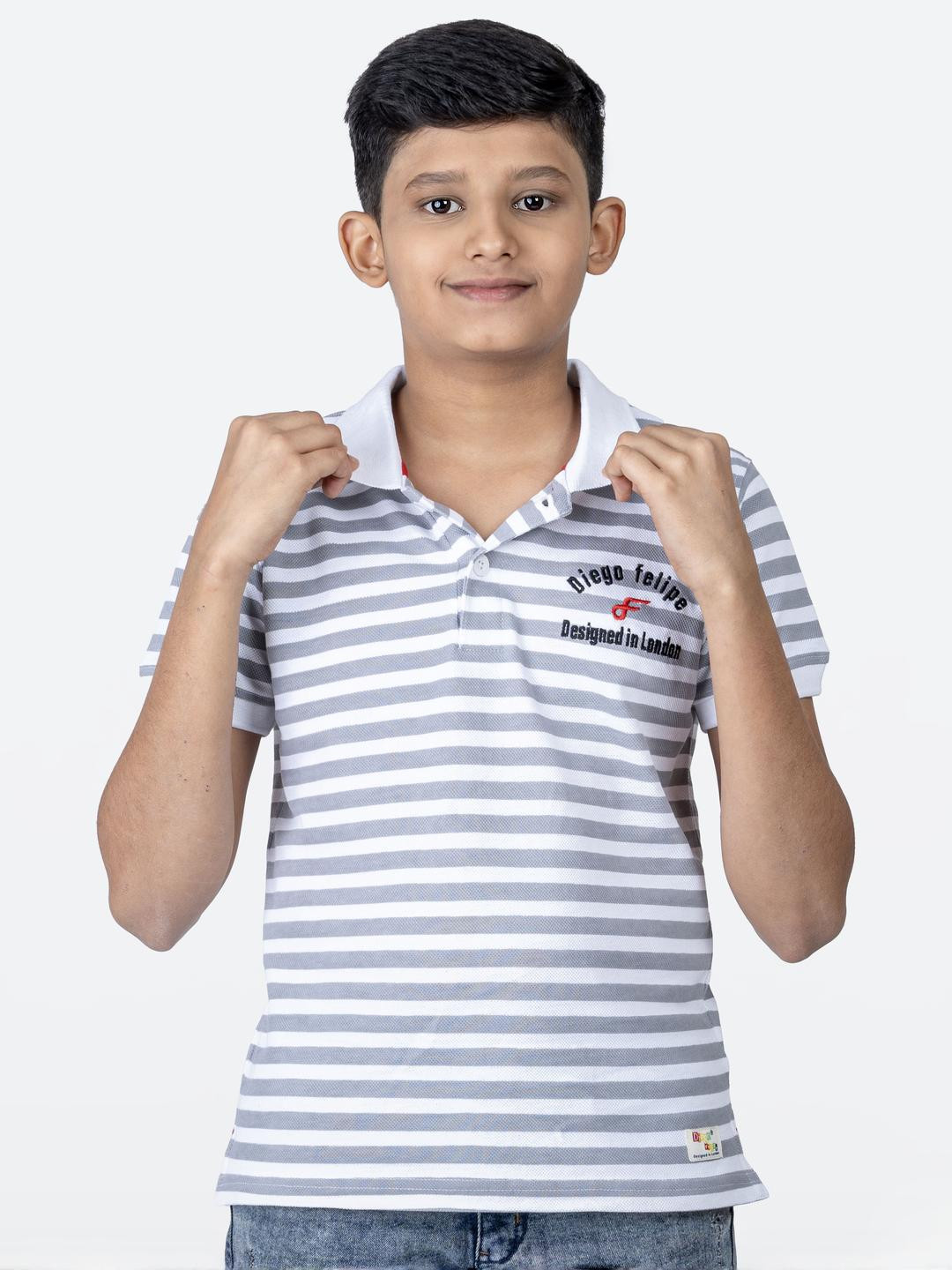 DIEGO FELIPE Boys Grey Tshirts