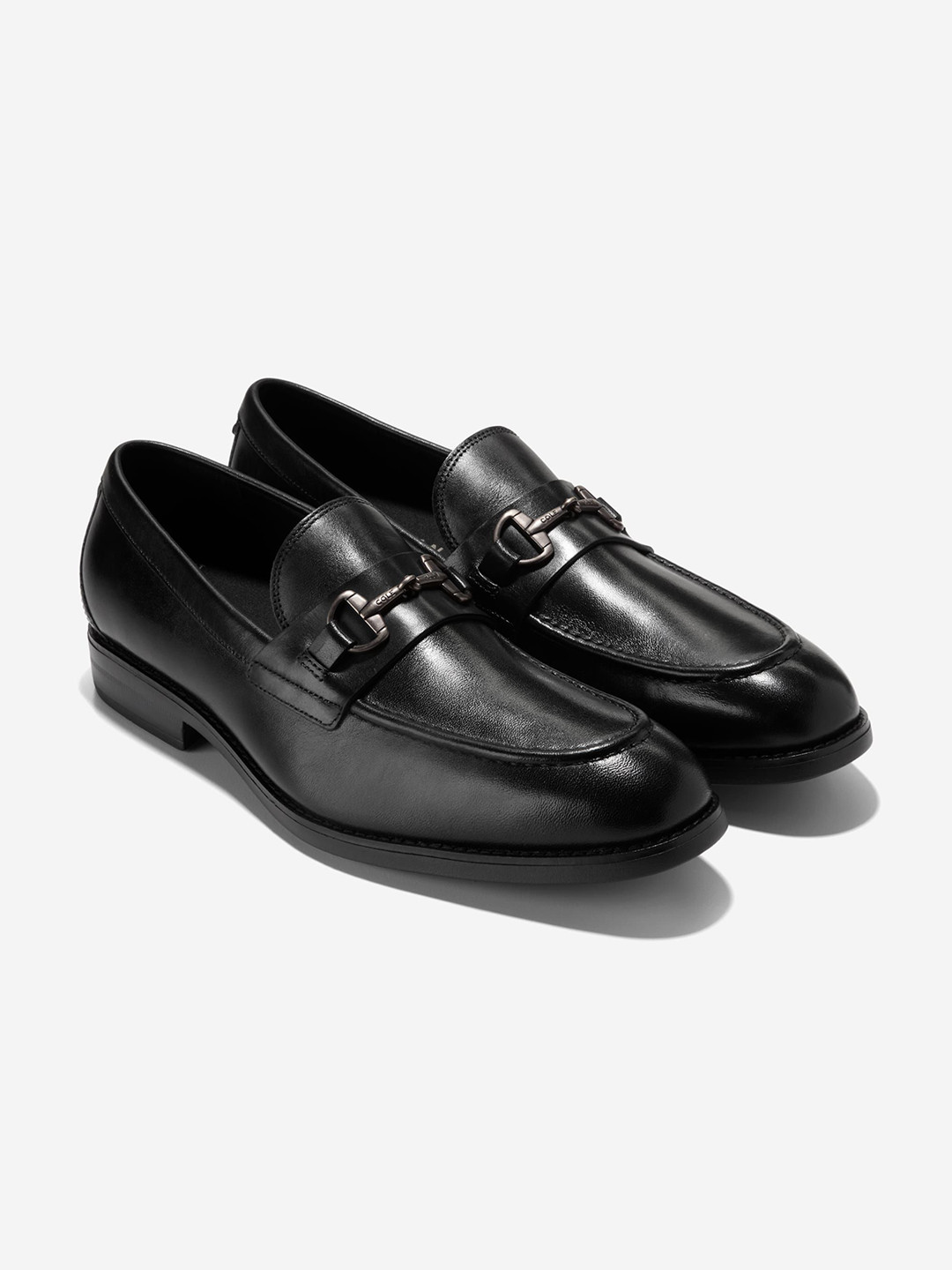 Cole Haan Men Leather Round Toe Slip-On Loafers