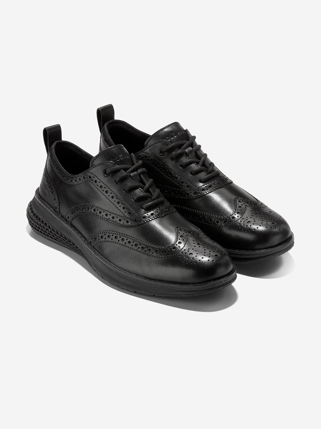 Cole Haan Men OG ENERGYWEAVE WINGTIP Black Oxford Shoes