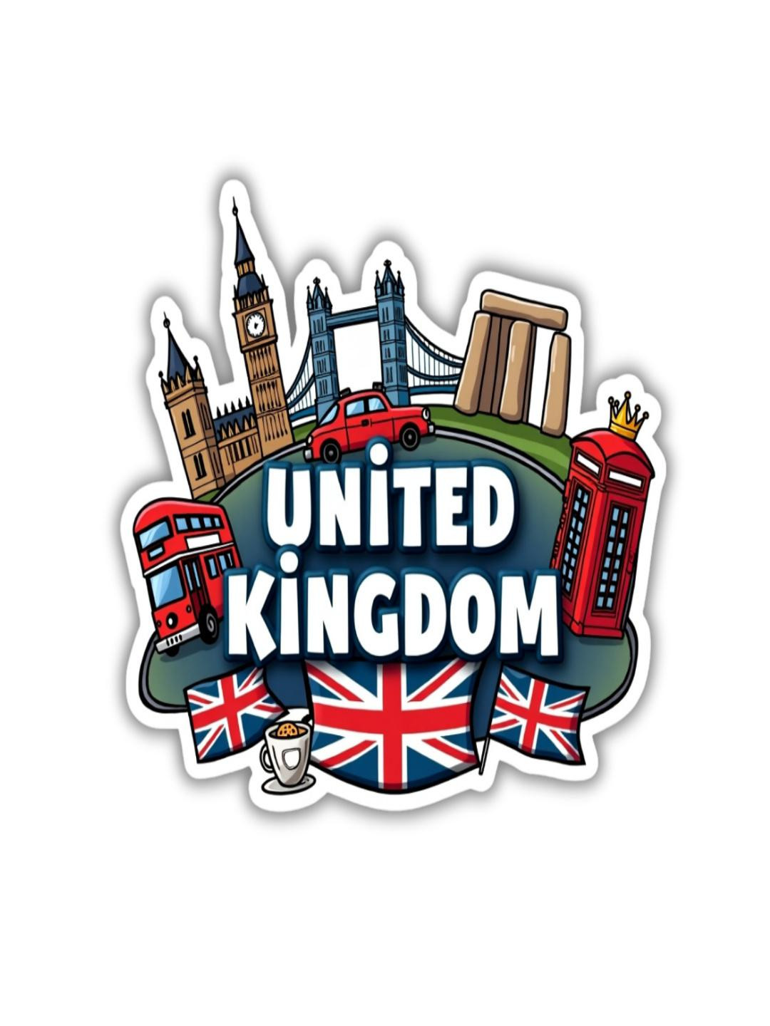 United Kingdom Country Theme Souvenir Wooden Refrigerator Stylish Fridge Magnet