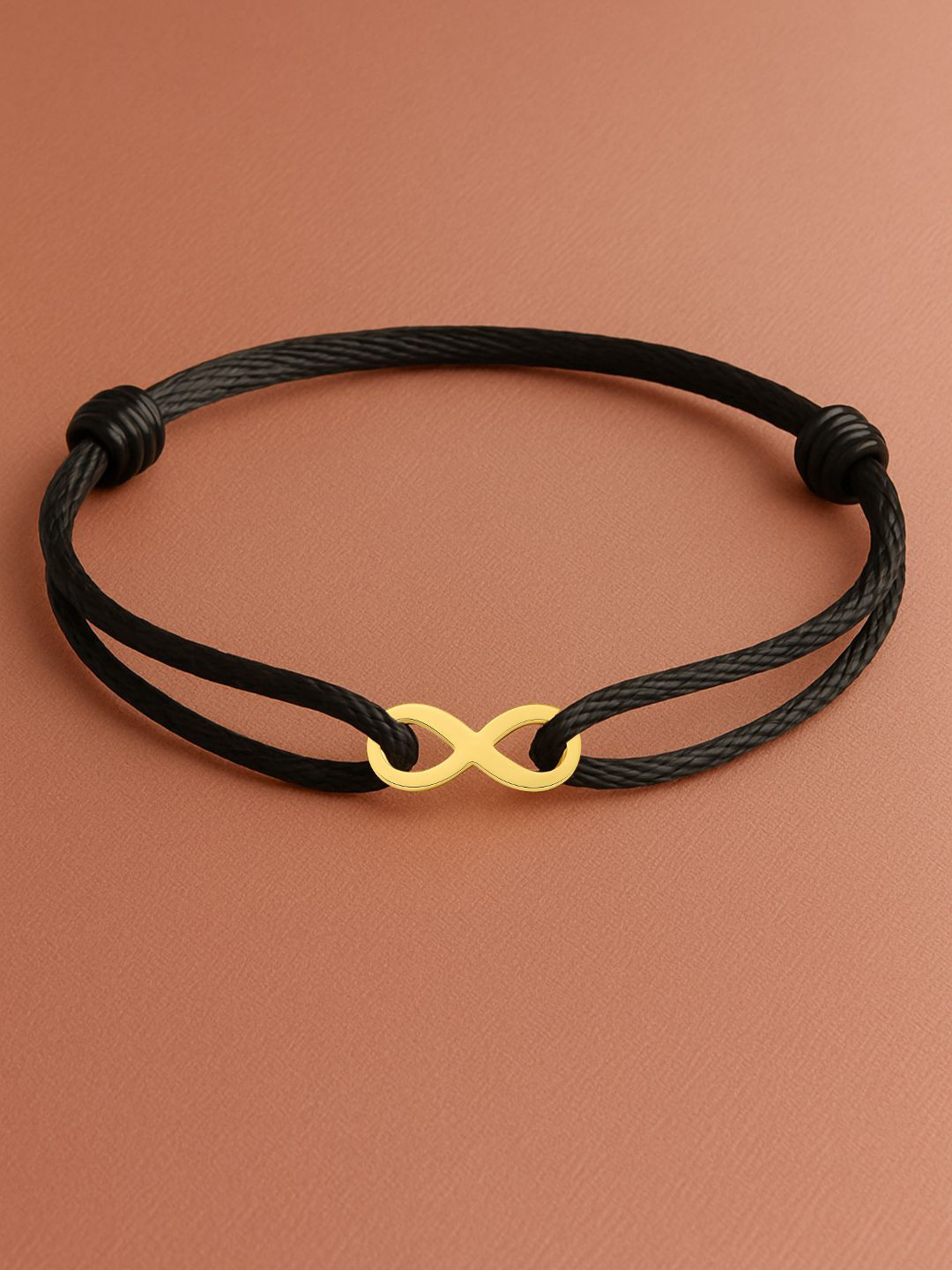 MINUTIAE Women Gold Plated Brass Infinity Shape Cord Bracelet