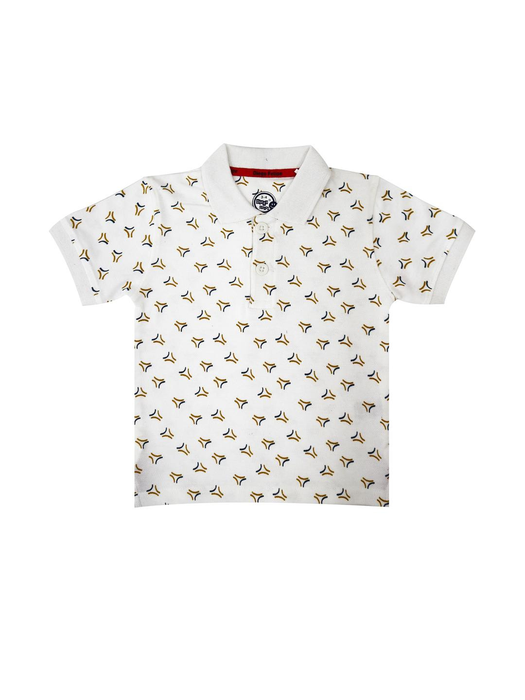 DIEGO FELIPE Boys White Tshirts