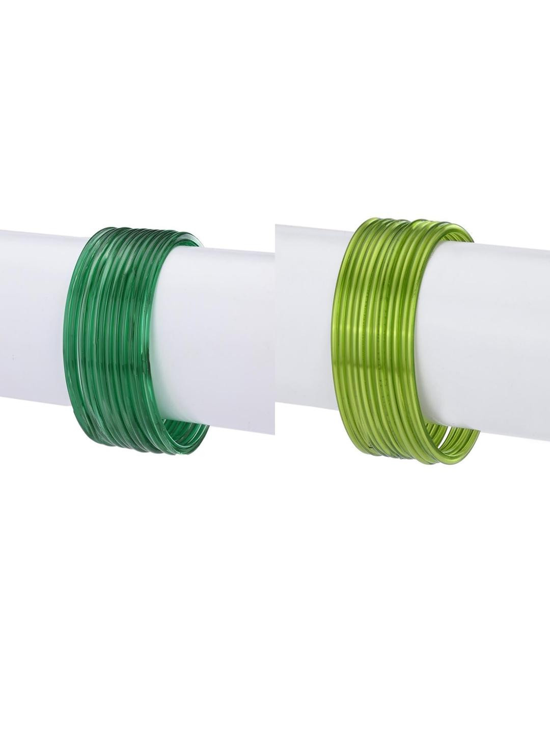SOMIL Set of 2 Green Glass Bangles