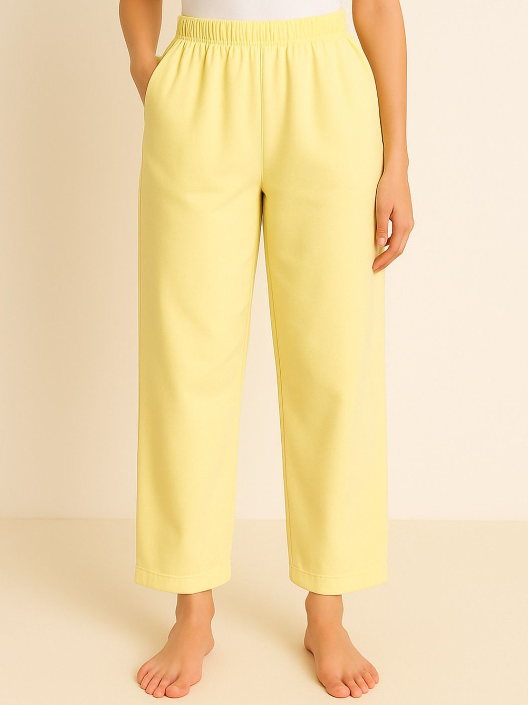 Aartej Women Mid-Rise Pure Cotton Straight-Fit Lounge Pants