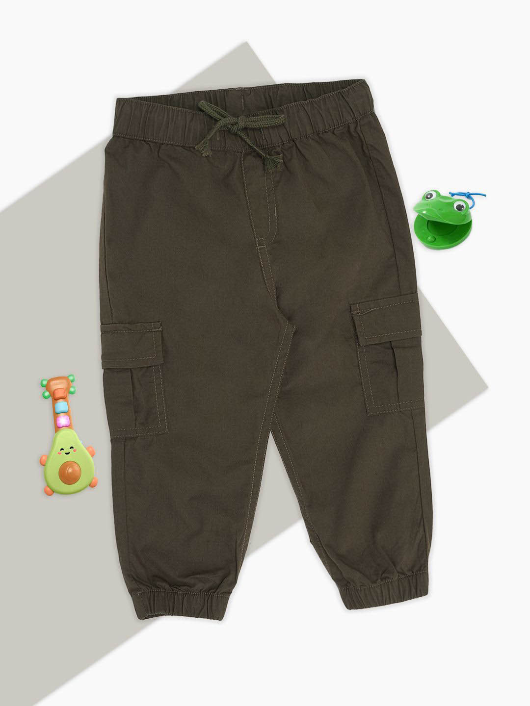 Pantaloons Baby Boys Loose Fit Cotton Joggers Trousers