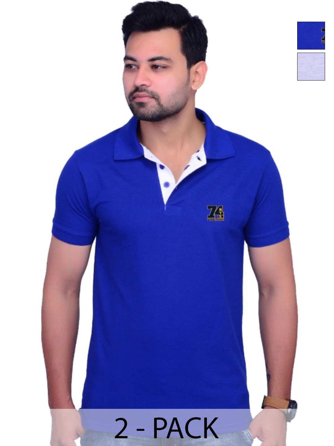 LA MILANO Pack Of 5 Polo Collar T-shirts