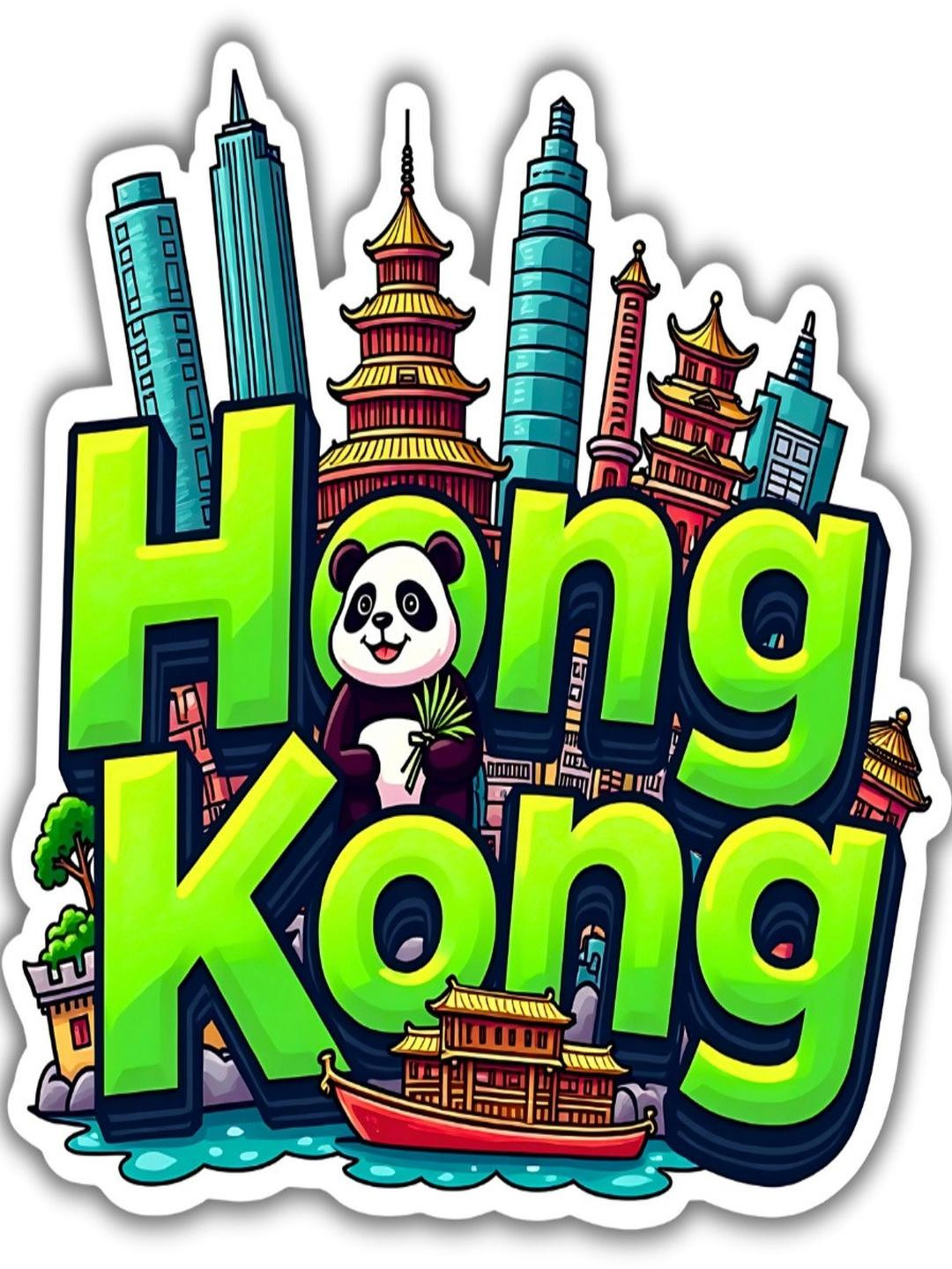 Hong Kong Country Theme Souvenir Wooden Refrigerator Stylish Fridge Magnet