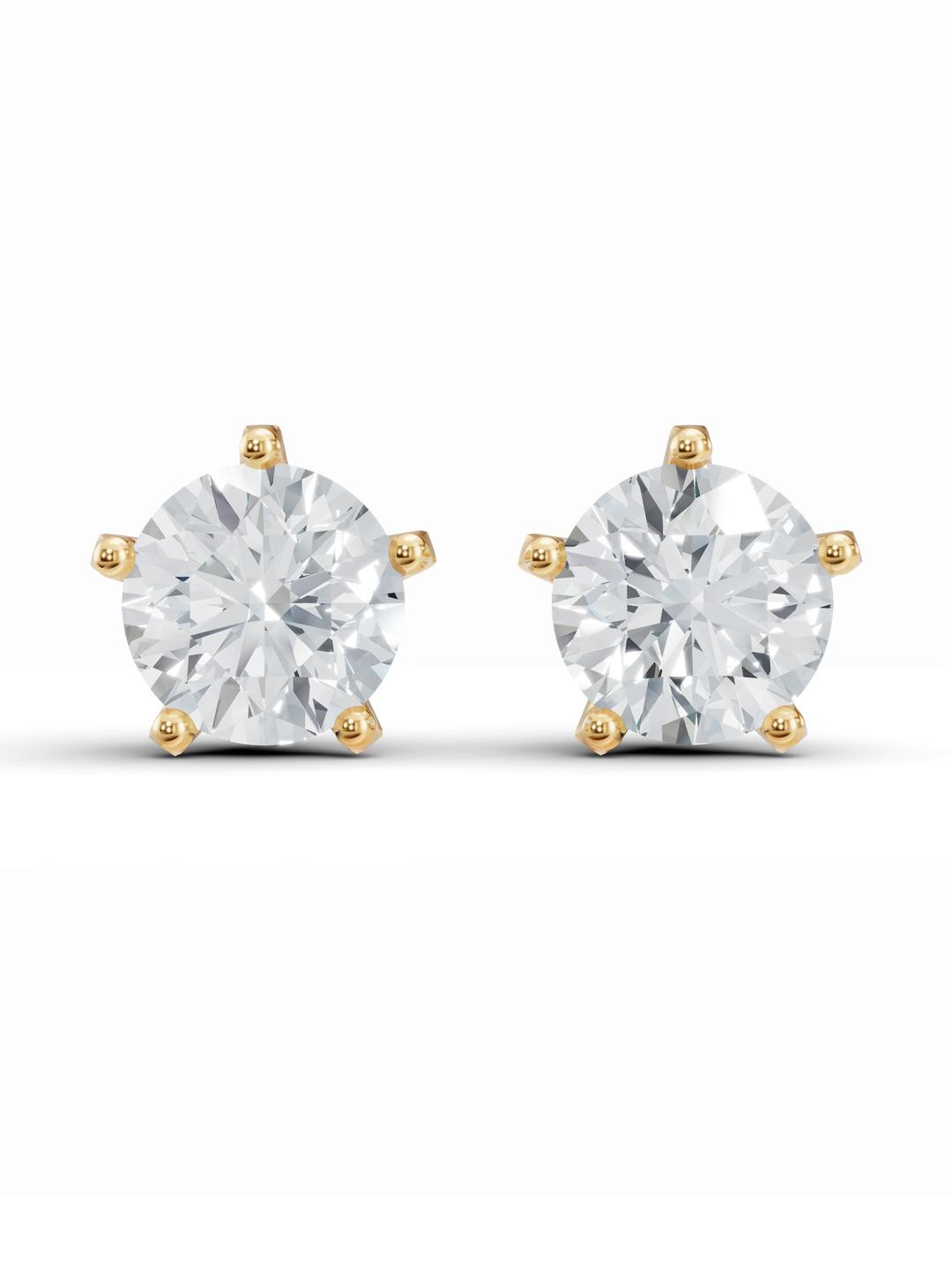 Wondr Diamonds 14KT Classic Solitaire Diamond Stud Earrings
