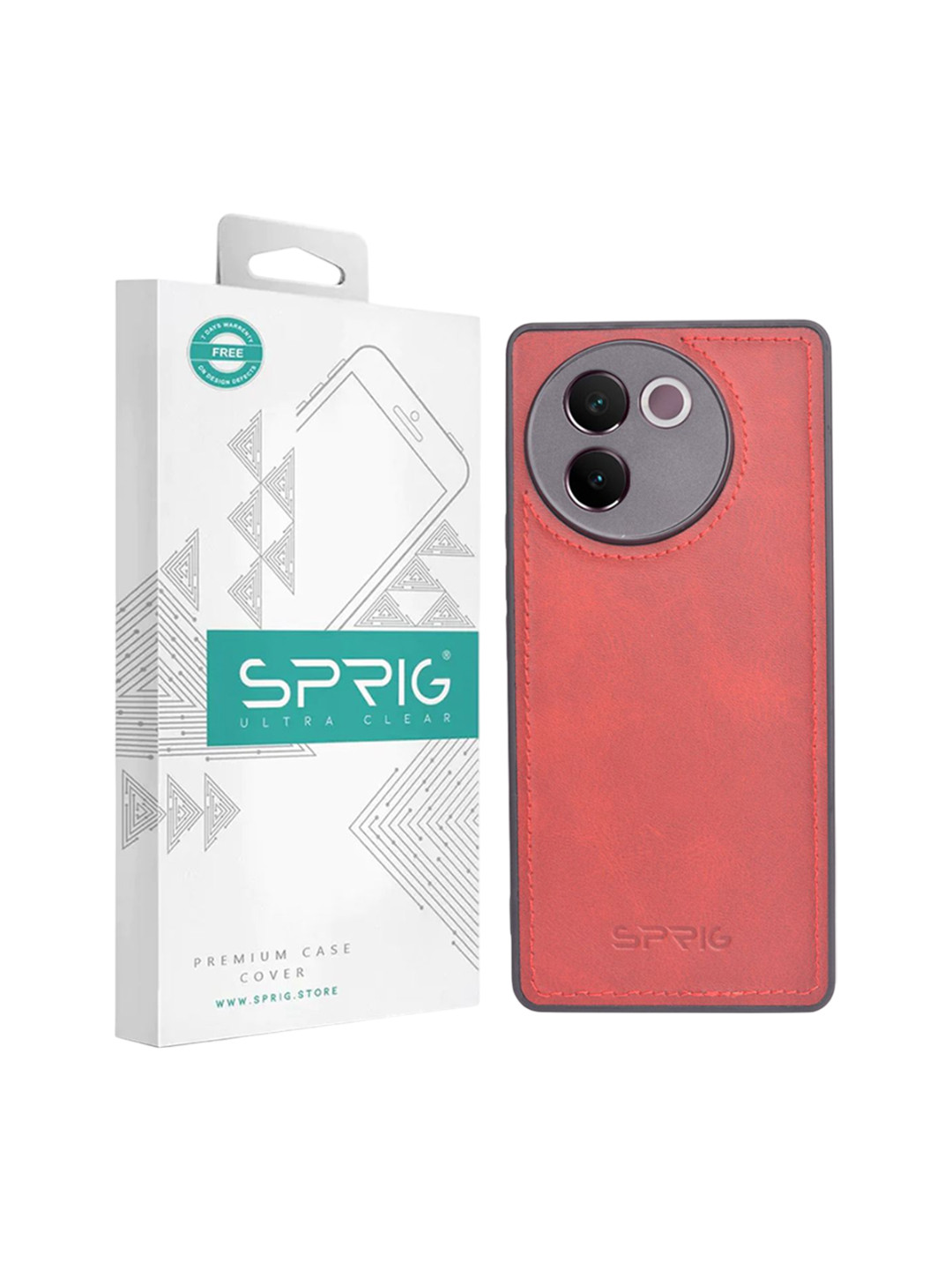 SPRIG vivo V30e Matte PU Leather Back Cover