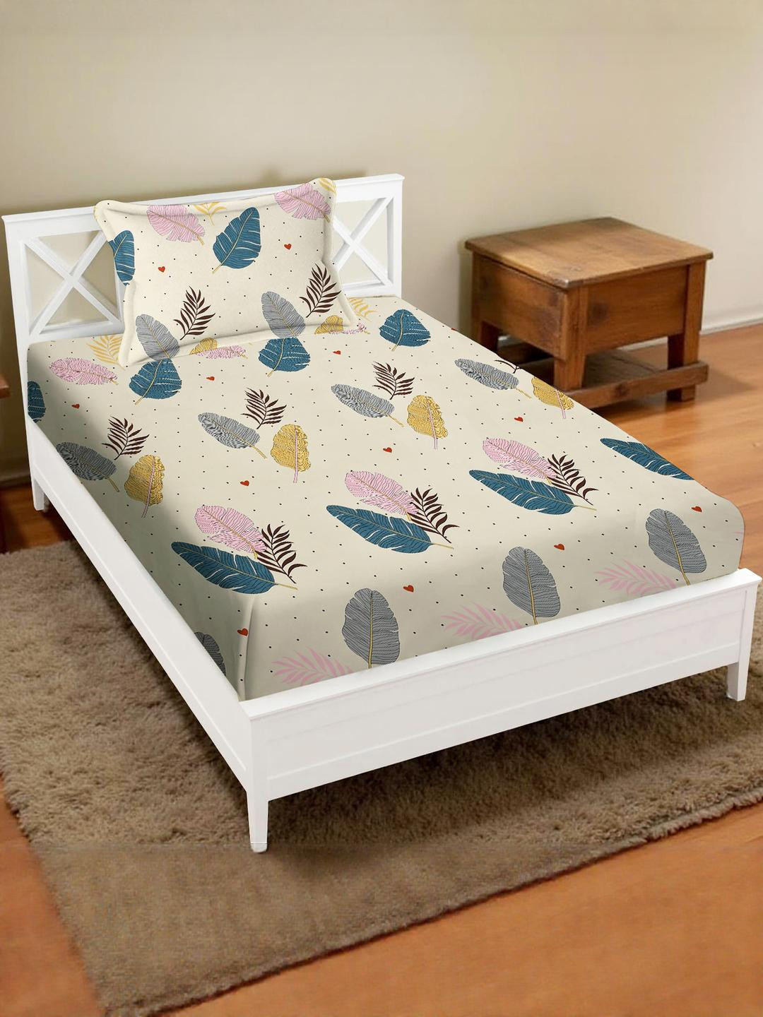 IVAZA Cotton Single Bedsheets