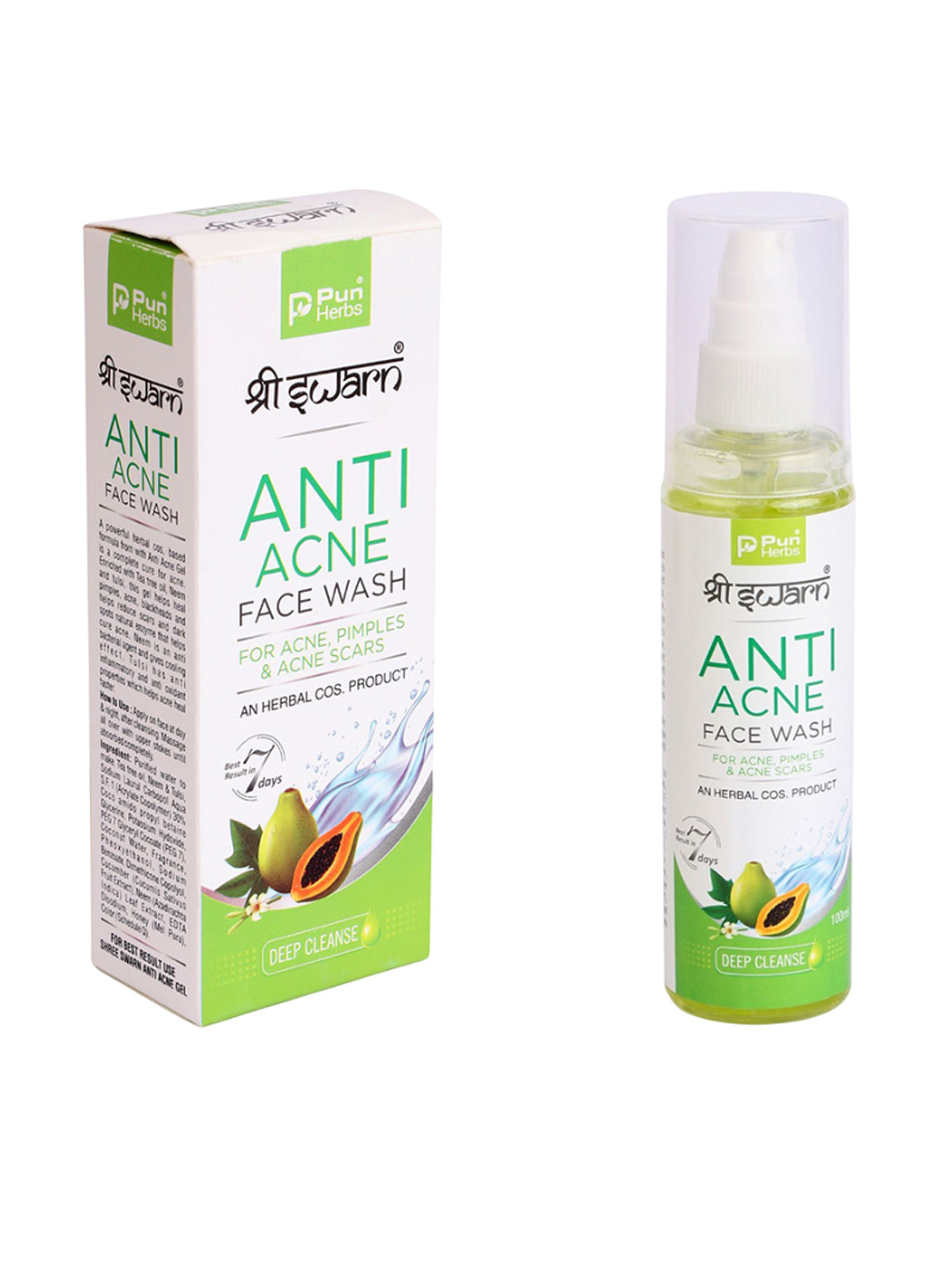 Punherbs Shree Swarn Anti Acne Face Wash- 100 ml