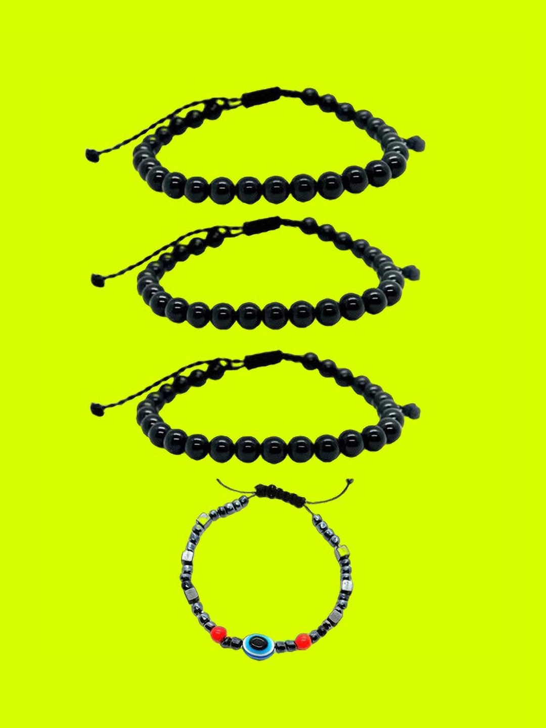 Dynamic Retail Global Set of 4 Beaded Multistrands Bracelet