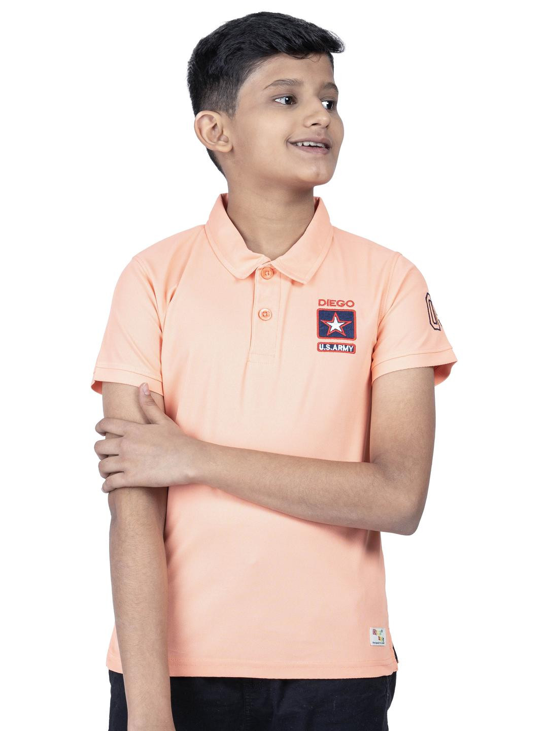 DIEGO FELIPE Boys Peach Tshirts