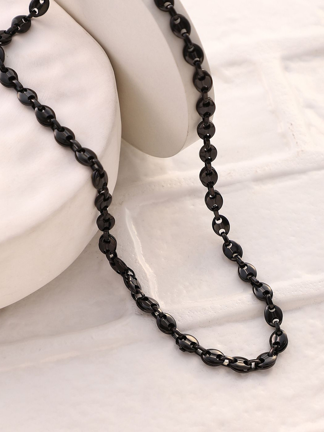 French Accent Men Beaded Minimal Chain