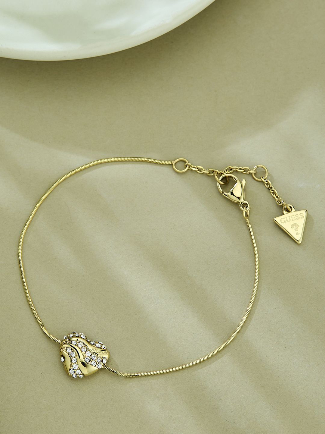 Guess Women In My Heart Gold-Plated Stainless Steel Bracelet