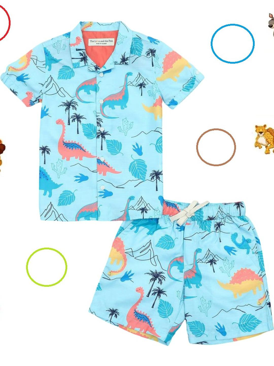 KAVYA FASHION Blue Cotton Blend Clothing Set