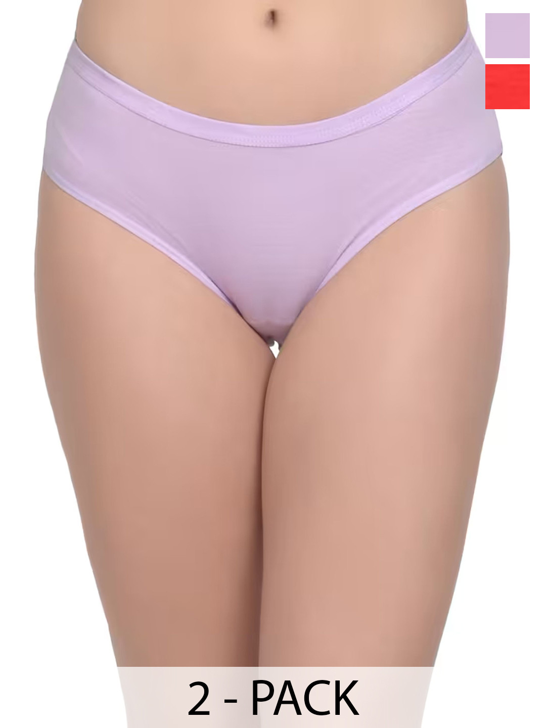DHANDAI FASHION Pack Of 2 Cotton Hipster Briefs Soft Cotton Panty (DC-M-6)Mlt Pcs-2