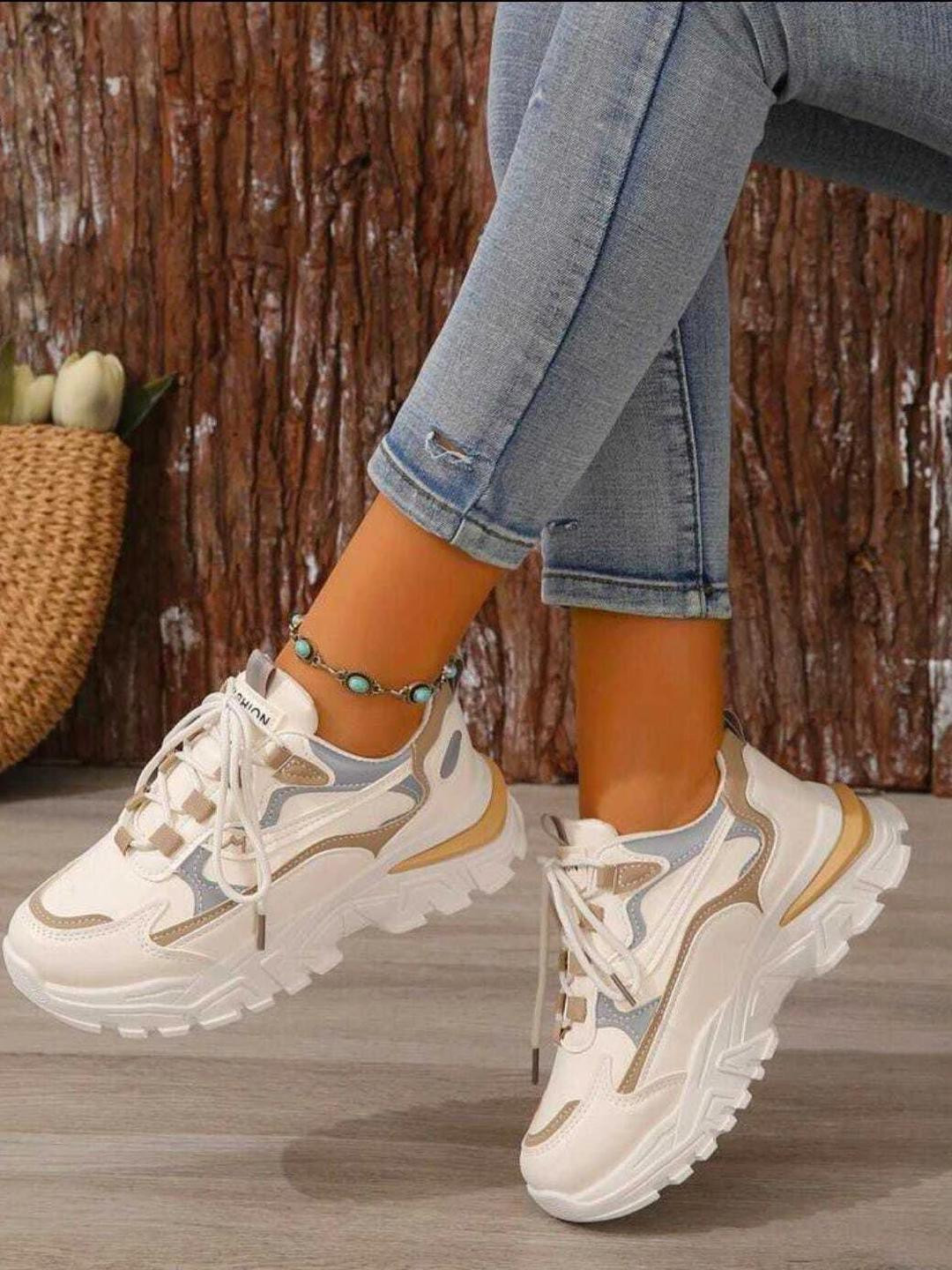 ShozieGirls Cream Casual Shoes