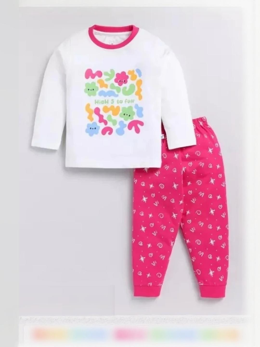 MUSNAH GARMENTS Pink Cotton Blend Clothing Set