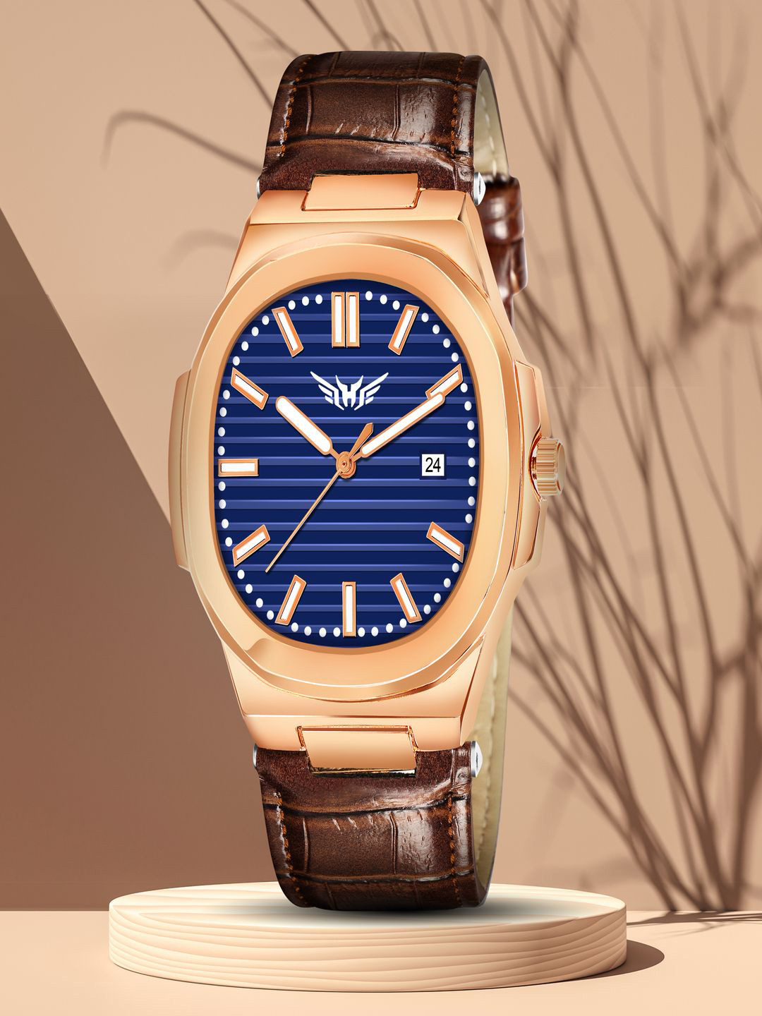 Hala Men Textured Straps Analogue Watch PP-3100-Blue Brown