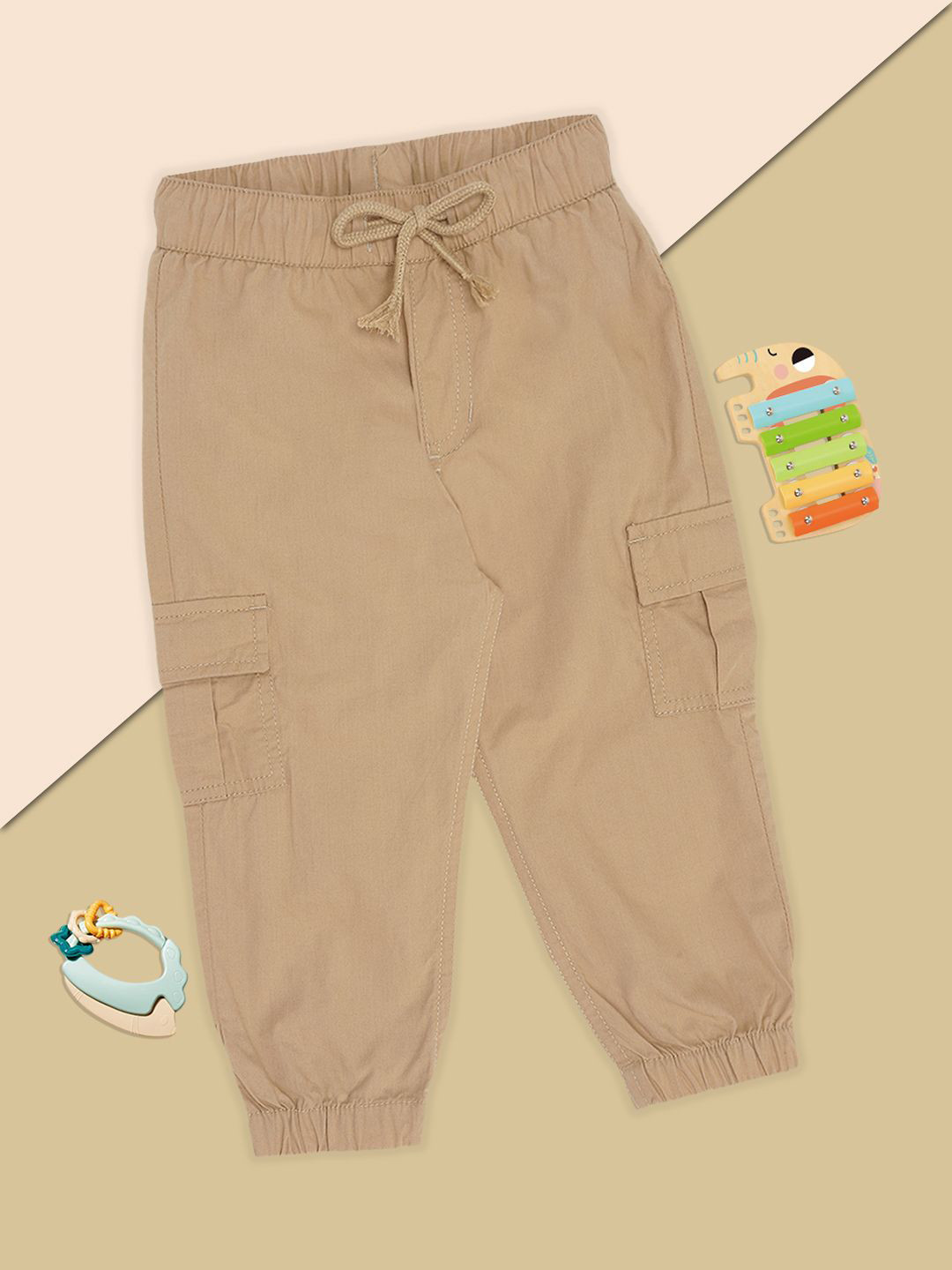 Pantaloons Baby Boys Loose Fit Cargos Style Joggers Trousers