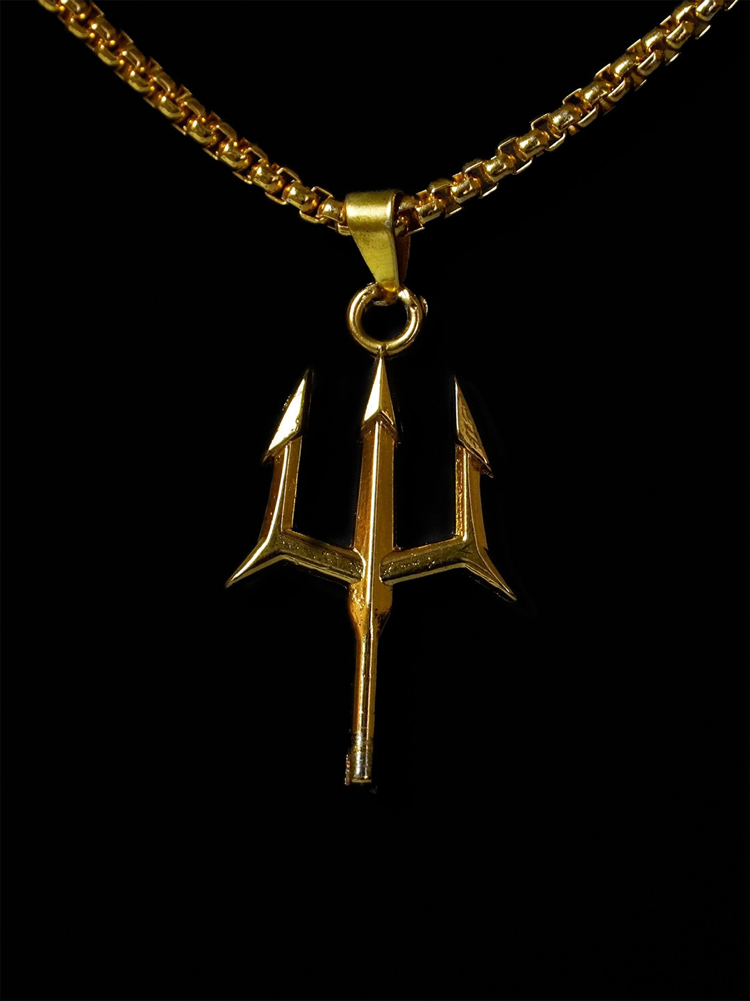 Japam Gold-Plated Shiva Trishool Pendant