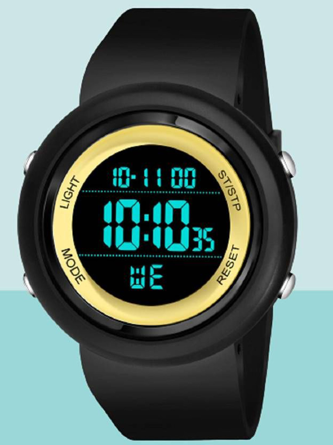 Hala Men Printed Round Dial & Wrap Around Straps Digital Watch ben gold