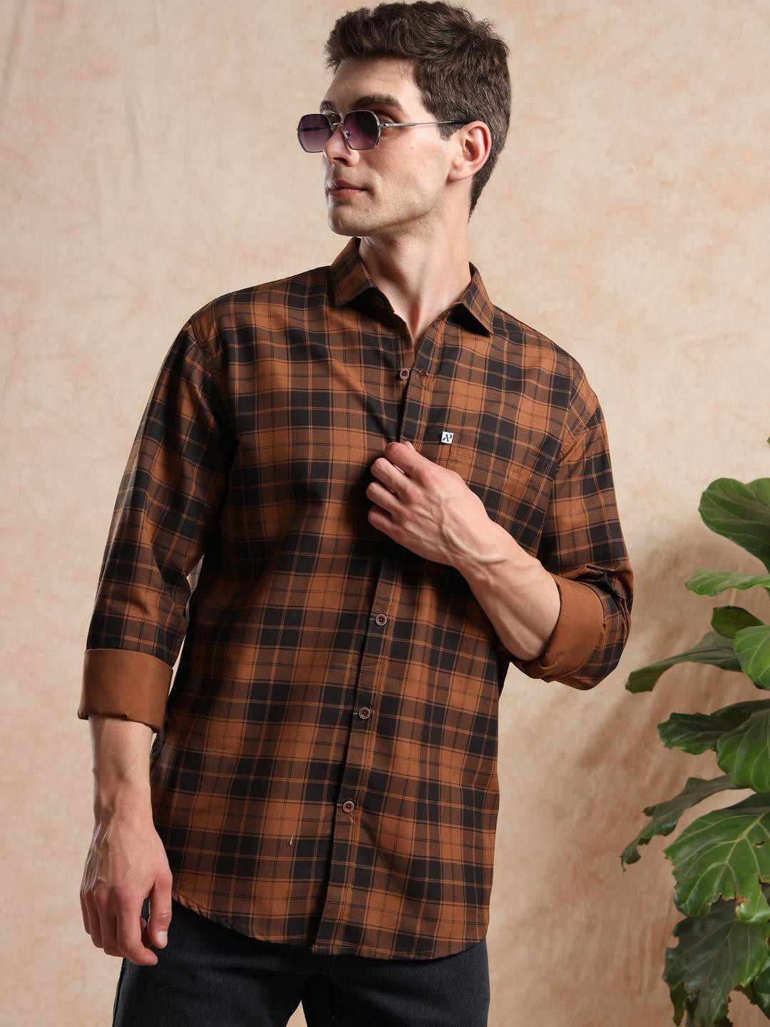 ALLWIN PAUL Men Brown Shirts