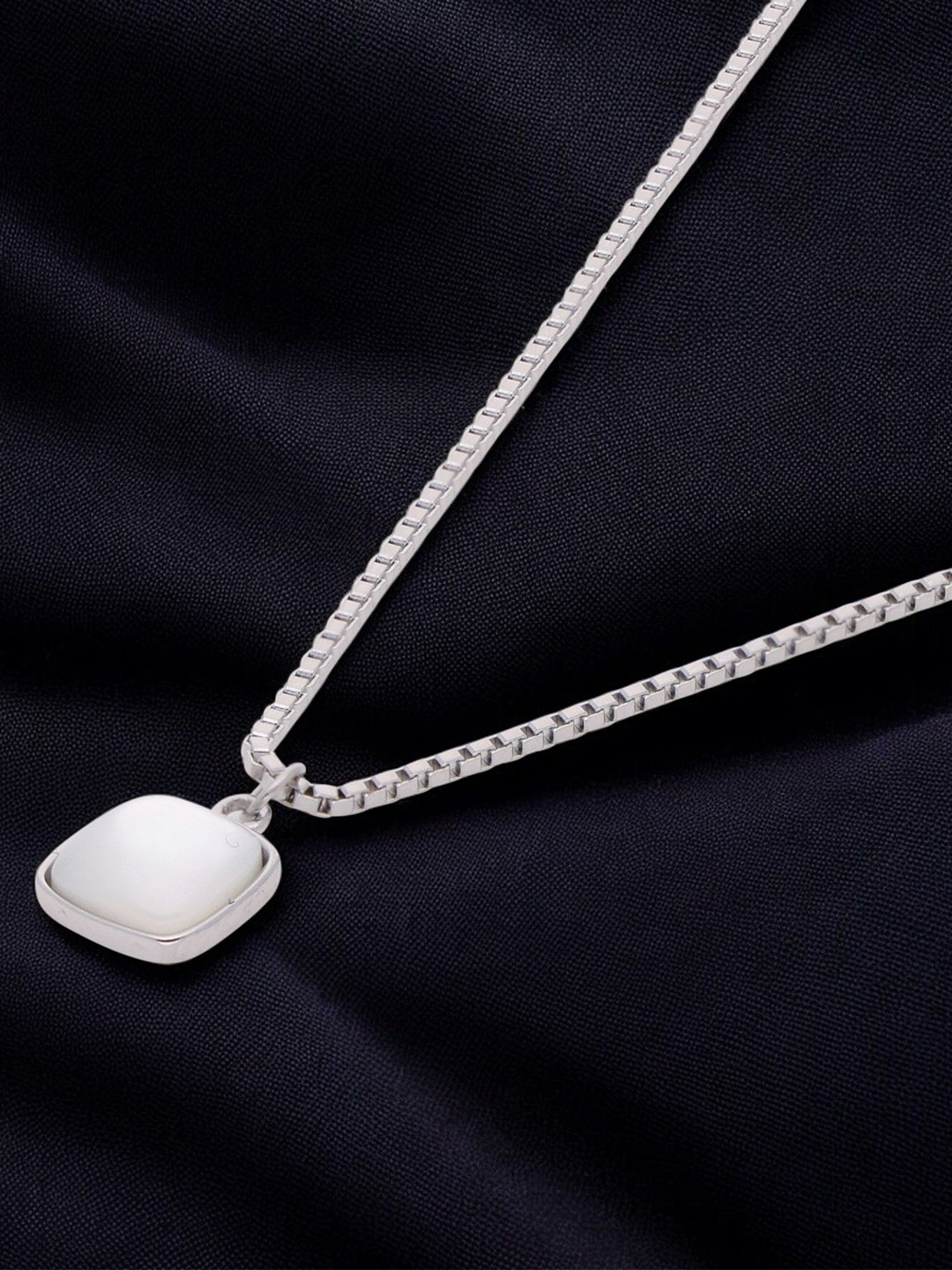 Crash.Club By CKC Rhodium-Plated Pendant With Chain