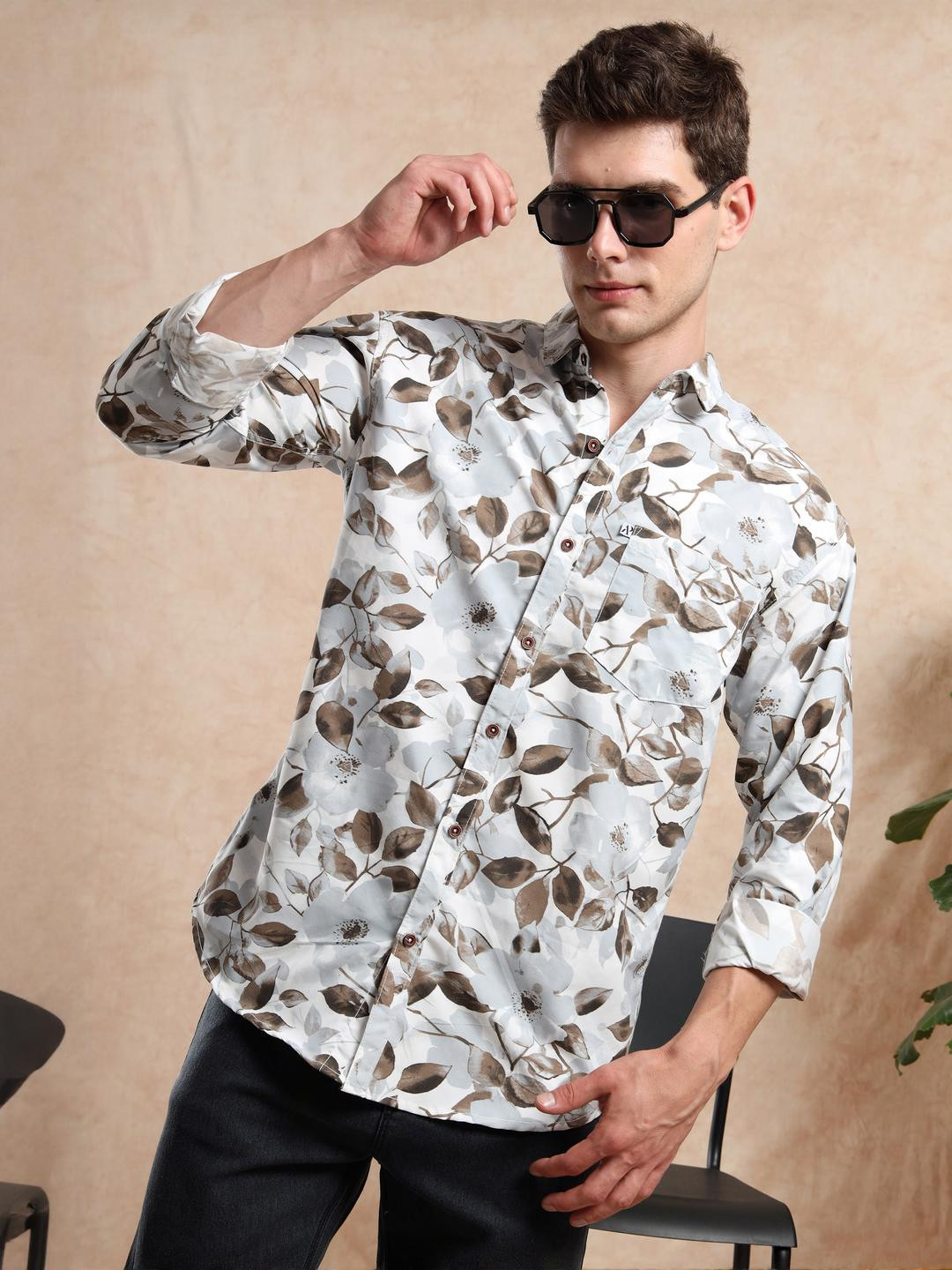 ALLWIN PAUL Men Grey Shirts